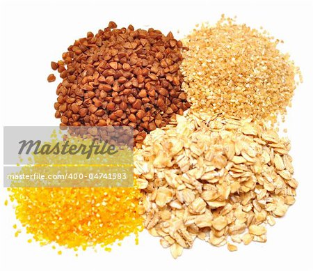 set of dry food: millet and other cereals