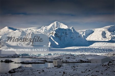 Beautiful snow-capped mountains against the sky