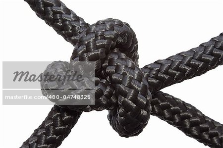 Bowline Knot isolated on the white background