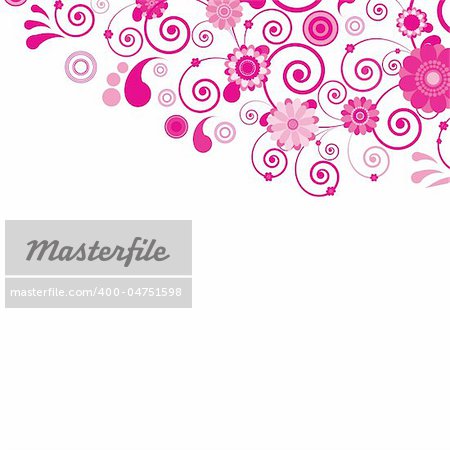 Vector. Abstract flowers background with place for your text - Illustration for your design.