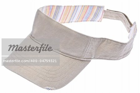 Sun Visor isolated on white with a clipping path.  Perfect for the beach of a game of golf.