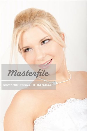 Professional wedding make-up on beautiful bride