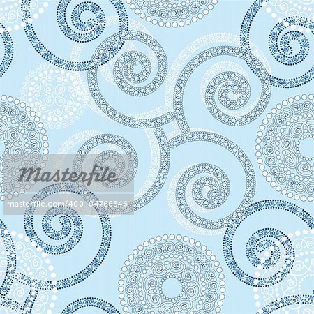 vector winter seamless ornament with snowflakes