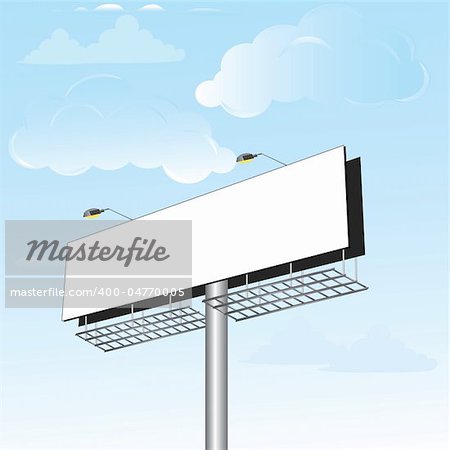 Billboard is a huge space. Vector illustration.
