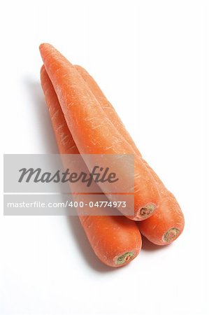 Carrots on Isolated White Background