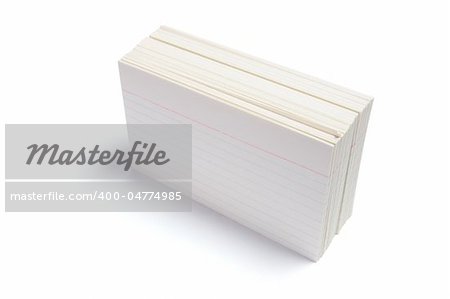 Stack of Cards on White Background