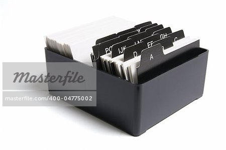 Box of Index File on White Background