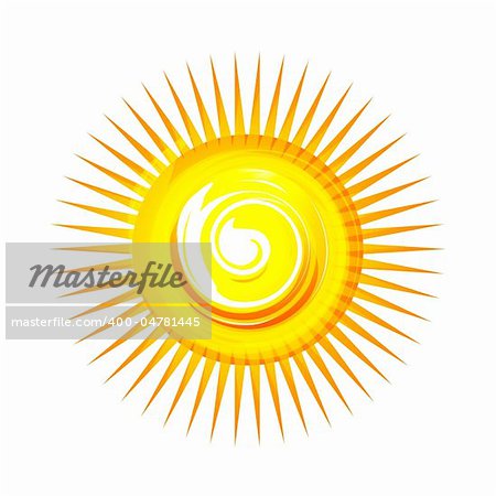 illustration of sun on white background