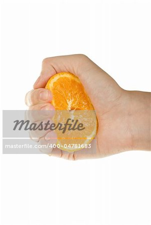 Fresh squeezed orange juice isolated on a white background
