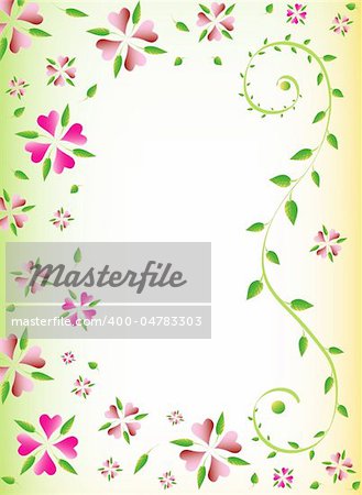 Floral background, place for your text, vector