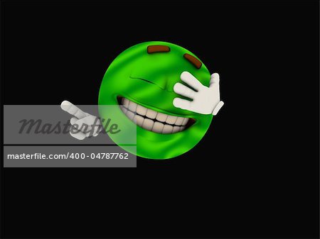 3d illustration of a emotion character isolated on white