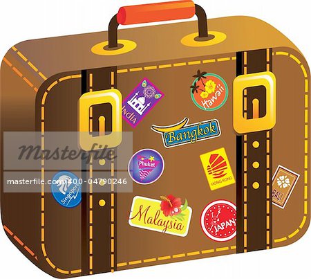 Stock Vector Illustration:  Traveler suitcase-vector