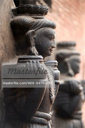 Landmark of historical sculptures of buddha in Kathmandu Nepal