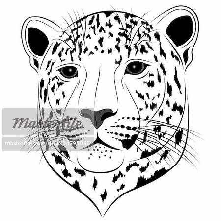 Leopard executed in the form of a tattoo