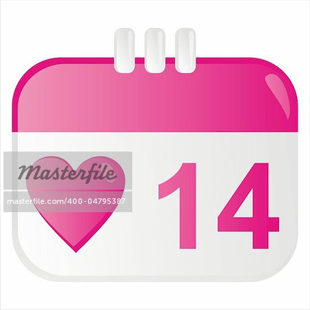 st. valentine's day calendar icon