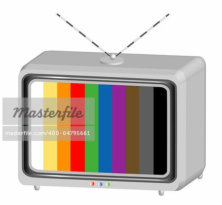 The object television test, object white isolated