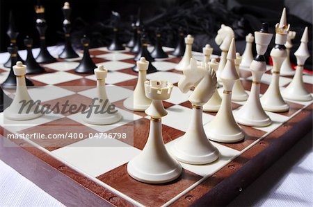 Chess figures on chess table