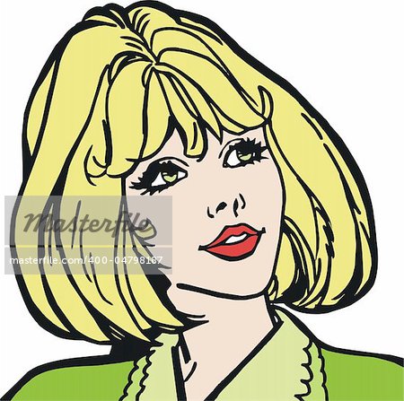 Isolated Illustration of a beautiful woman's face