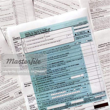 Range of various blank USA tax forms