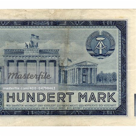 100 Mark banknote from the DDR (East Germany) - Note: no more in use since german reunification in 1990