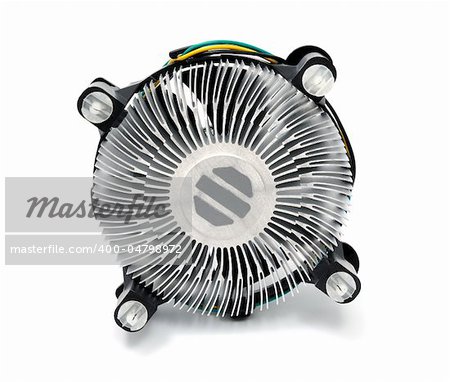 CPU cooler isolated on a white background