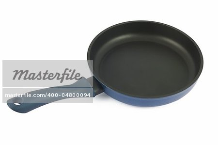 Pan with handle on white background