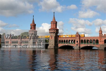 The Oberbaum bridge is one of the oldest bridges along the Berlin metro