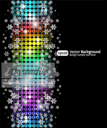 Winter background. Vector design template with snowflakes.