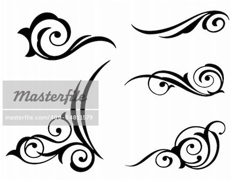 Set of Elegance Elements design, vector illustration.