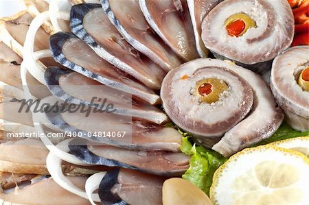 various sliced fish for your web site