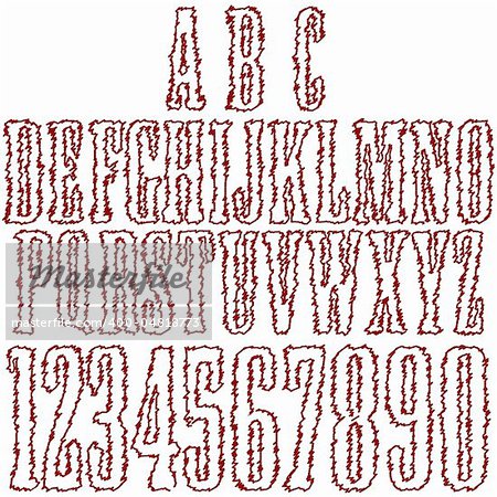 alphabet abstract letters, vector art illustration