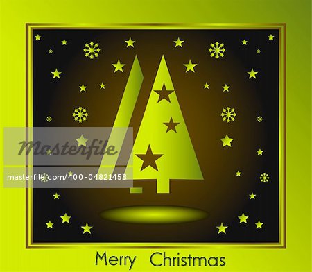 Green and chocolate Christmas Background Card