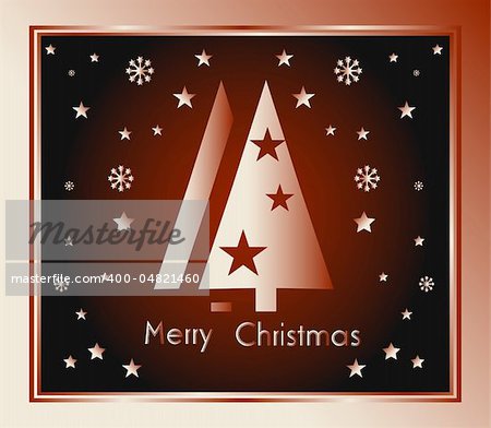 Red and chocolate Christmas Background Card