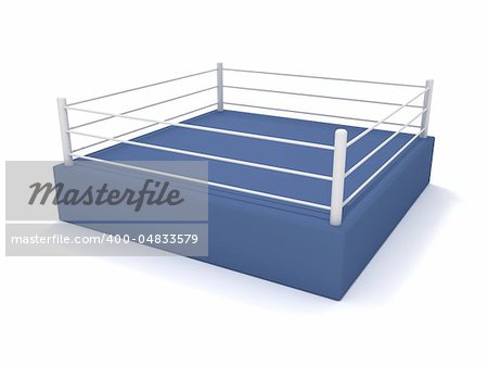 3D rendering of a boxing ring