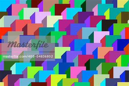 Abstract design with geometric shapes optical illusion illustration