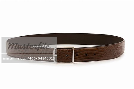 Men's belt isolated on the white background