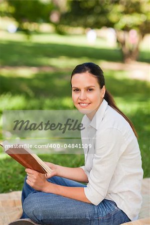 Woman reading in the park