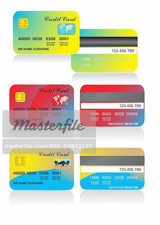Credit card design, vector illustration