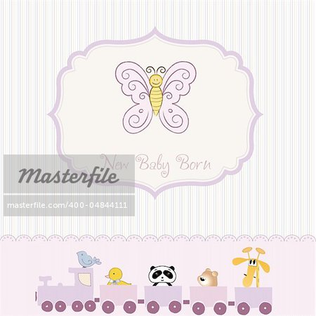 new baby born announcement card