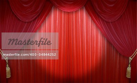 Red curtain of a classical theater