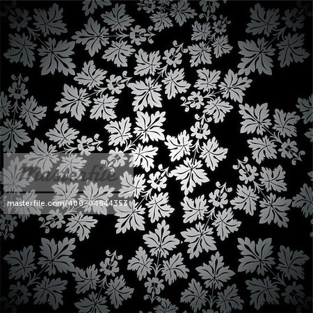Silver seamless wallpaper pattern, vector. EPS include