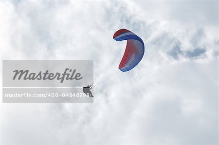 paragliding sport at beautiful nature and extreme scenes and people stunts