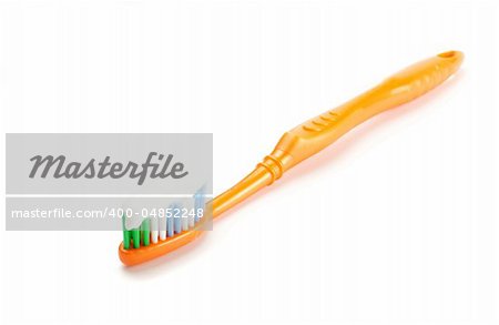 Toothbrush with toothpaste with white background