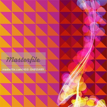 Abstract retro mosaic vector background