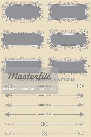 Retro Decorative Elements I,series of vintage elements for every use