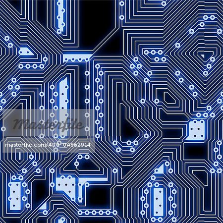 Glowing technology circuits abstract seamless background texture