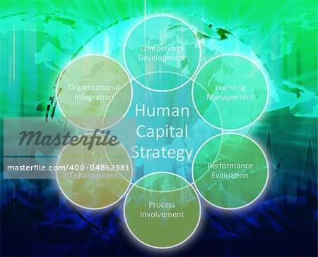 Human capital business diagram management strategy concept chart illustration