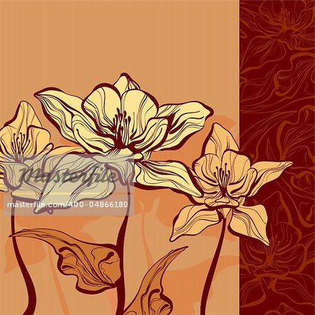 background with flower,  this illustration may be useful as designer work