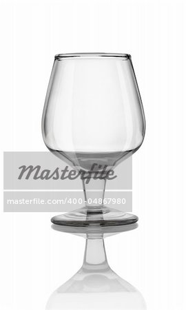 Glass of vodka isolated on a white background. Path