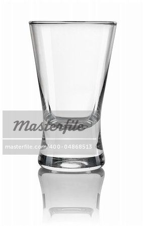 Glass of vodka isolated on a white background. Path